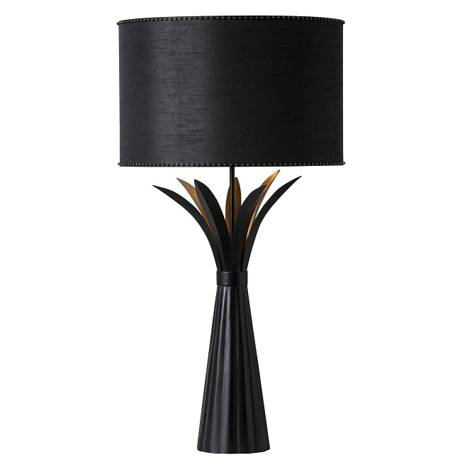 Duża lampa stołowa Claire czarna
